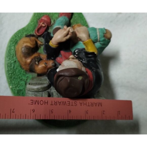 Vintage Chalkware Travelers Rest Homeless Man & Dog Figurine‎ Hand-Painted - Picture 14 of 16